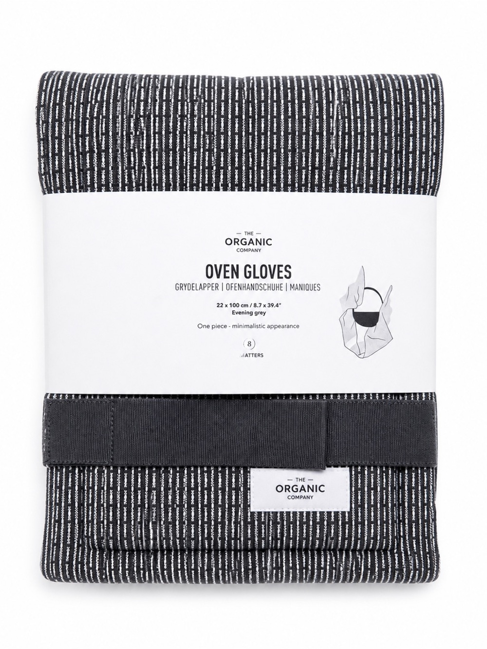Organic Company Oven Gloves Set Gray Organic Cotton Scandinavian NWT